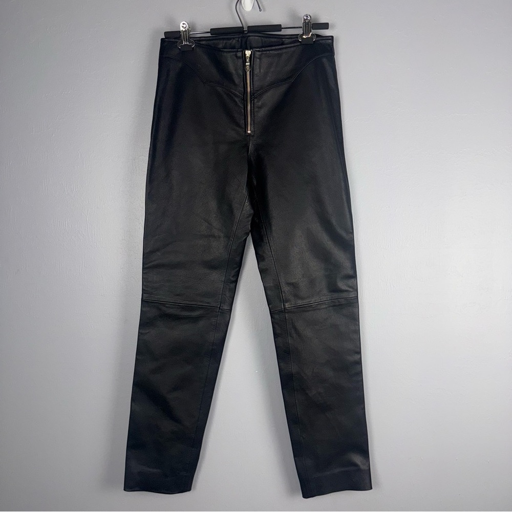 Highway One 100% Leather Black‎ Lined Pants Womens 6